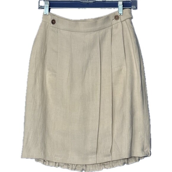 Gunex Womens 100% Hemp Pleated Pull Cord Hem Skirt Pockets Light Pink Size 2 - Picture 1 of 6